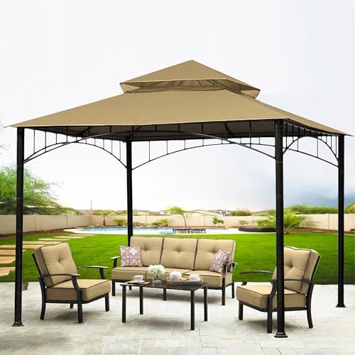 Gazebo Replacement Cover Compatible with Target Madaga 10x10 Gazebo Model L-GZ136PST L-GZ136PST-2/7/9 and Havana, alternate