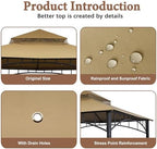 Gazebo Replacement Cover Compatible with Target Madaga 10x10 Gazebo Model L-GZ136PST L-GZ136PST-2/7/9 and Havana, alternate