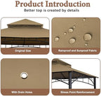 Gazebo Replacement Cover Compatible with Target Madaga 10x10 Gazebo Model L-GZ136PST L-GZ136PST-2/7/9 and Havana, alternate