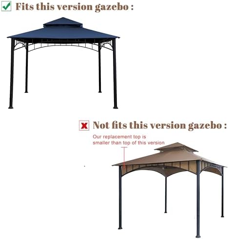 Gazebo Replacement Cover Compatible with Target Madaga 10x10 Gazebo Model L-GZ136PST L-GZ136PST-2/7/9 and Havana, alternate