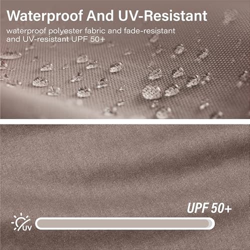 Gazebo Replacement Privacy Curtains 10'x10' with Zipper and 4-Panels Side Wall Universal Replacement for, alternate view 3