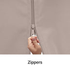 Gazebo Replacement Privacy Curtains 10'x13' with Zipper and 4-Panels Side Wall Universal Replacement for, alternate view 3
