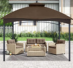 Gazebo Replacement Top for Lowe's Allen Roth #GF-12S004B-1, Brown in Brown, alternate view 2