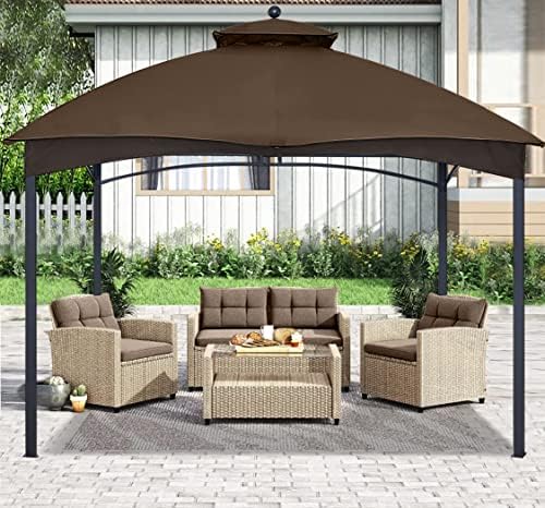 Gazebo Replacement Top for Lowe's Allen Roth #GF-12S004B-1, Brown in Brown, alternate view 2