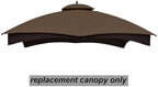 Gazebo Replacement Top for Lowe's Allen Roth #GF-12S004B-1, Brown in Brown, alternate view 6