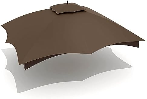 Gazebo Replacement Top for Lowe's Allen Roth #GF-12S004B-1, Brown in Brown, alternate view 7