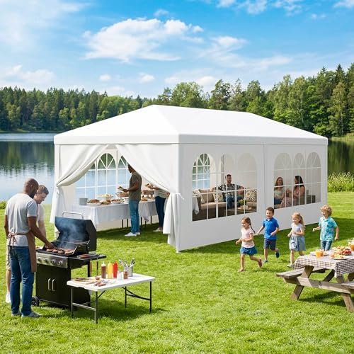Gazebo Tent, Outdoor Canopy Shelter with Removable Sidewalls and Windows, Waterproof Heavy Duty Canopy for, alternate view 2