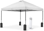 Gazebo with Cover & Sandbag, 10ft x 10ft, White in White