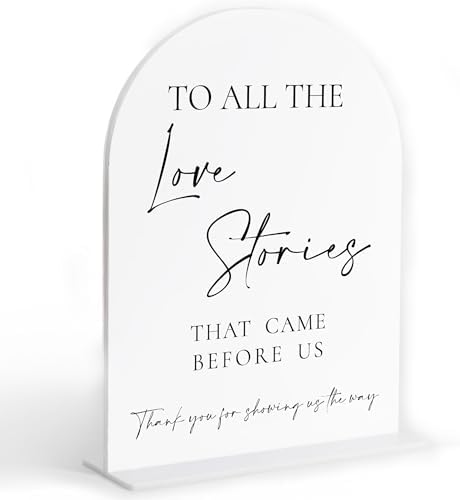 Generations Of Love Wedding Sign, White Arch Acrylic Wedding Sign, Wedding Signs for Ceremony and Reception