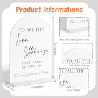 Generations Of Love Wedding Sign, White Arch Acrylic Wedding Sign, Wedding Signs for Ceremony and Reception, alternate view 3