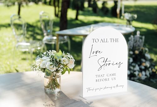 Generations Of Love Wedding Sign, White Arch Acrylic Wedding Sign, Wedding Signs for Ceremony and Reception, alternate view 4