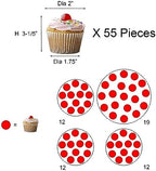 GENMOUS 4 Tiered Beaded Cake and Cupcake Stand Combo for Birthday Party Decor, Rustic Wooden Cupcake Tower, alternate view 4