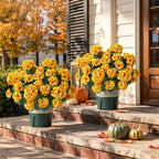 Geraniums Artificial Flowers for Outdoors, 2 Pack Potted Plants Faux Geraniums Bush Artificial Topiaries, alternate view 4