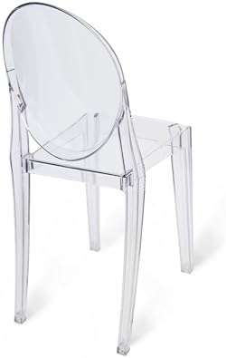 Ghost Chairs Set of 4, 15" Seat, Clear Armless Chairs, alternate view 4