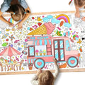 Giant Coloring Poster for Classroom Wall - Versatile 31.5 x 72 Inches Summer Activity Poster/Table Cover, School