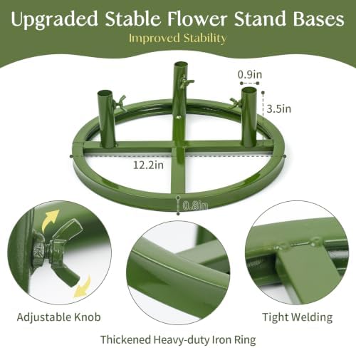 Giant Flower Stand Display Stand for Giant Flowers Decoration, 2 Sets in Green, alternate view 2
