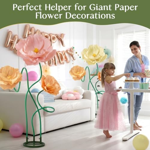 Giant Flower Stand Display Stand for Giant Flowers Decoration, 2 Sets in Green, alternate view 4