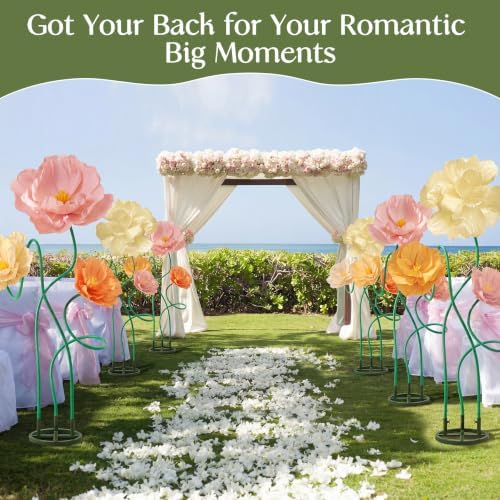 Giant Flower Stand Display Stand for Giant Flowers Decoration, 2 Sets in Green, alternate view 5