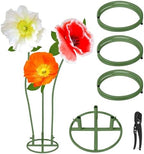 Giant Flower Stand Kit - 3 Pcs 78.7 Inch Green Flexible PVC Pipe & Sturdy Flower Pole Display Stand Base for