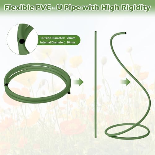 Giant Flower Stand Kit - 39.4FT Extra Long Green Flexible PVC Pipe, 2 Sturdy Flower Pole Display Stand Bases &, alternate
