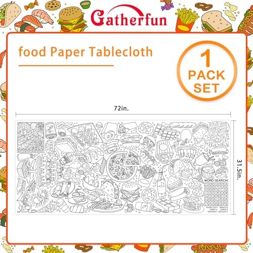 Giant Kids Coloring Poster | 31.5 x 72 Fun Food-Themed Activity for Classroom, Birthday & Events | Versatile as, alternate