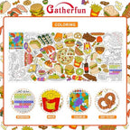 Giant Kids Coloring Poster | 31.5 x 72 Fun Food-Themed Activity for Classroom, Birthday & Events | Versatile as, alternate