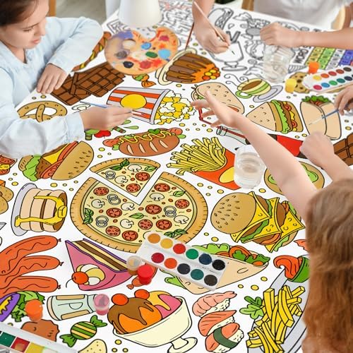 Giant Kids Coloring Poster | 31.5 x 72 Fun Food-Themed Activity for Classroom, Birthday & Events | Versatile as, alternate