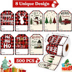 Gift Tags - 500PCS Christmas Tags Stickers for Presents & Gift Packaging, alternate view 2