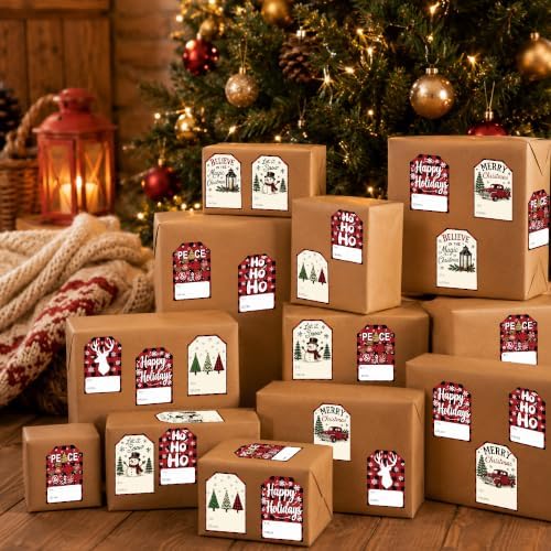 Gift Tags - 500PCS Christmas Tags Stickers for Presents & Gift Packaging, alternate view 6