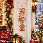Gingerbread Christmas Decorations Joy Hanging Wooden Sign, alternate view 4