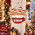 Gingerbread Christmas Decorations Merry Christmas Hanging Wooden Sign, alternate view 4