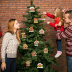 Gingerbread House Ornaments Christmas Tree Decoration - 24pcs Gingerbread House Christmas Decorations Hanging, alternate view