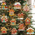 Gingerbread House Ornaments Christmas Tree Decoration - 36pcs Gingerbread House Christmas Decorations Hanging