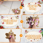 Gingerbread Man Ornaments Christmas Tree Decorations - 24pcs Pink Gingerbread Man Christmas Decorations Hanging, alternate