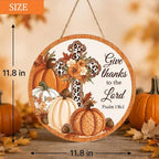 Give Thanks to the Lord Fall Decorations Sign for Home, Fall Christian Sign, alternate view 5