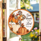 Give Thanks to the Lord Fall Decorations Sign for Home, Fall Christian Sign, alternate view 7