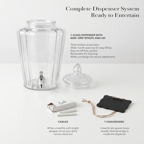 Glass Beverage Drink Dispenser Royal Ridge - 2.3 Gal Clear, alternate view 7