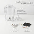 Glass Beverage Drink Dispenser Royal Ridge - 2.3 Gal Clear, alternate view 7