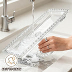 Glass Cake Stand Dessert Tray Candy Cake Serving Plate 11.7inch Serving Platter Footed Buffet for Wedding, alternate view 4