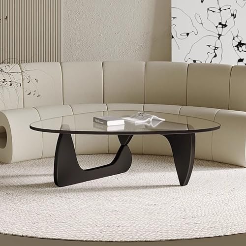 Glass Coffee Table, Mid Century Modern Coffee Table, Coffee Table for Living Room Center Table Suitable for, alternate view 6