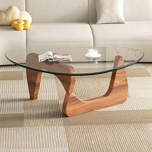 Glass Coffee Table, Mid Century Modern Coffee Table, Coffee Table for Living Room Center Table Suitable for