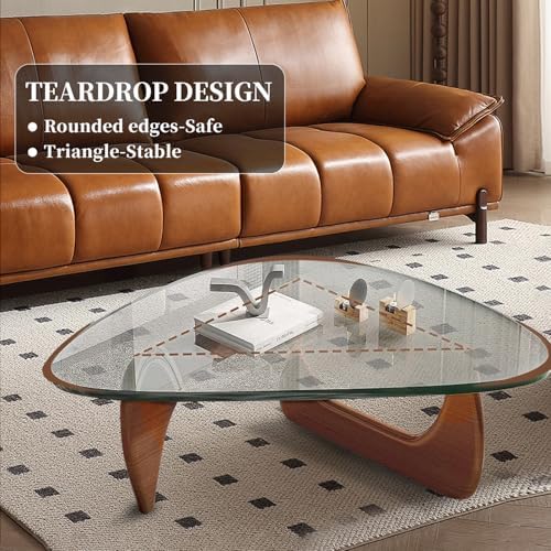 Glass Coffee Table, Mid Century Modern Coffee Table, Coffee Table for Living Room Center Table Suitable for, alternate view 4