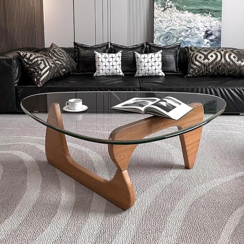 Glass Coffee Table, Mid Century Modern Coffee Table, Coffee Table for Living Room Center Table Suitable for, alternate view 6