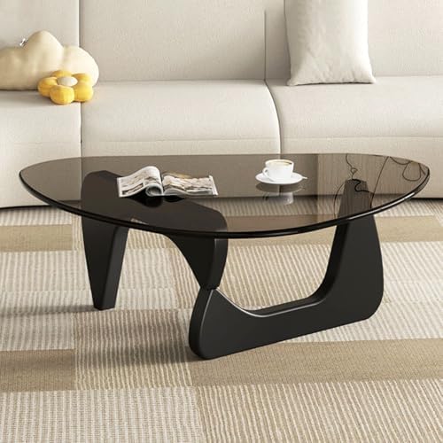 Glass Coffee Table, Mid Century Modern Coffee Table, Coffee Table for Living Room Center Table Suitable for