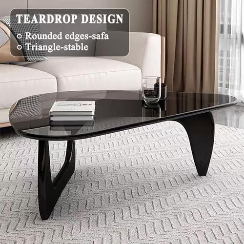 Glass Coffee Table, Mid Century Modern Coffee Table, Coffee Table for Living Room Center Table Suitable for, alternate view 5