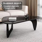 Glass Coffee Table, Mid Century Modern Coffee Table, Coffee Table for Living Room Center Table Suitable for, alternate view 5