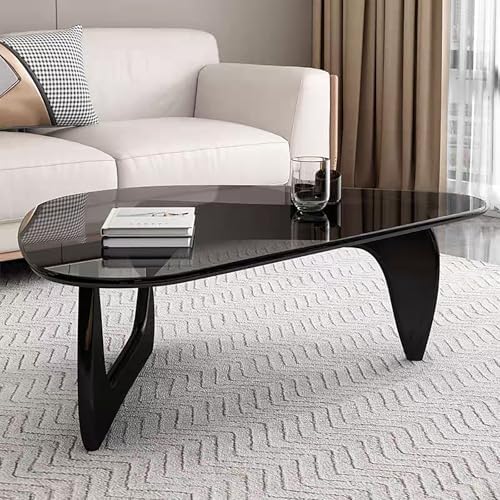 Glass Coffee Table, Mid Century Modern Coffee Table, Coffee Table for Living Room Center Table Suitable for, alternate view 7