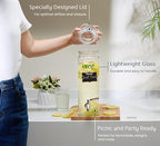 Glass Drink Dispenser, with Leak-Proof Stainless Steel Spigot, Clear Rectangular Mason Jar, Beverage Storage for, alternate