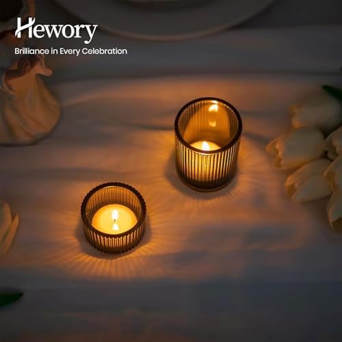 Glass Tealight Candle Holder: 24 PCS Green Votive Candle Holders in Dark Green, alternate view 5