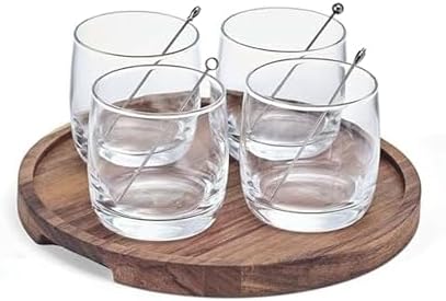 Glenwood Double Old Fashioned Barware Entertaining Set, 9 Piece